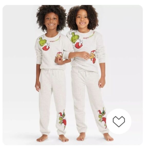 Nwt Grey Dr. Seuss The Grinch Holiday Christmas Kids Sweatshirt from Target - Picture 7 of 8